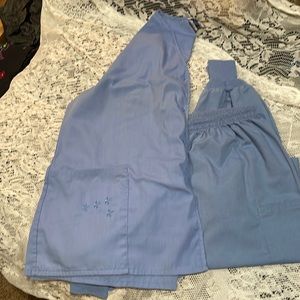 Ceil blue scrub jacket and pants